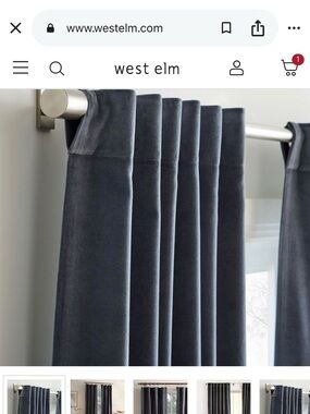 West Elm Velvet Curtains
